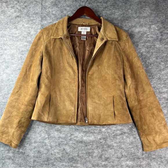 Alfani Suede Jacket w/ Removable Faux Fur Trimmed Quilted Shell Women’s Small - Picture 11 of 16
